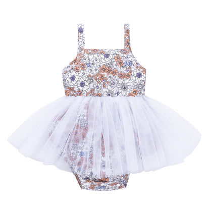 Sling Triangle Bottom-covering Floral Jumpsuit