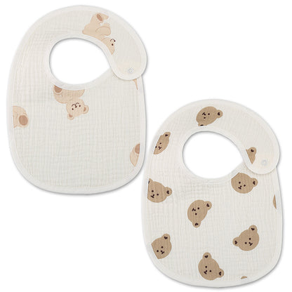 Thin Kids' Bib Pure Cotton Waterproof Gauze Saliva Towel