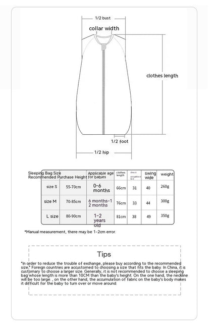 Pure Cotton Newborn Baby Supplies Vest-style Baby Sleeping Bag